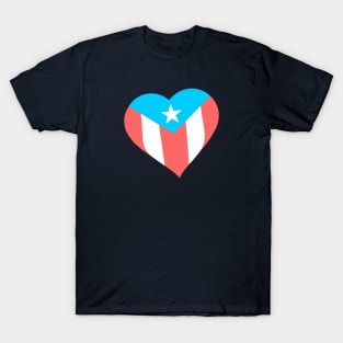 Puerto Rico Boricua Flag Heart T-Shirt